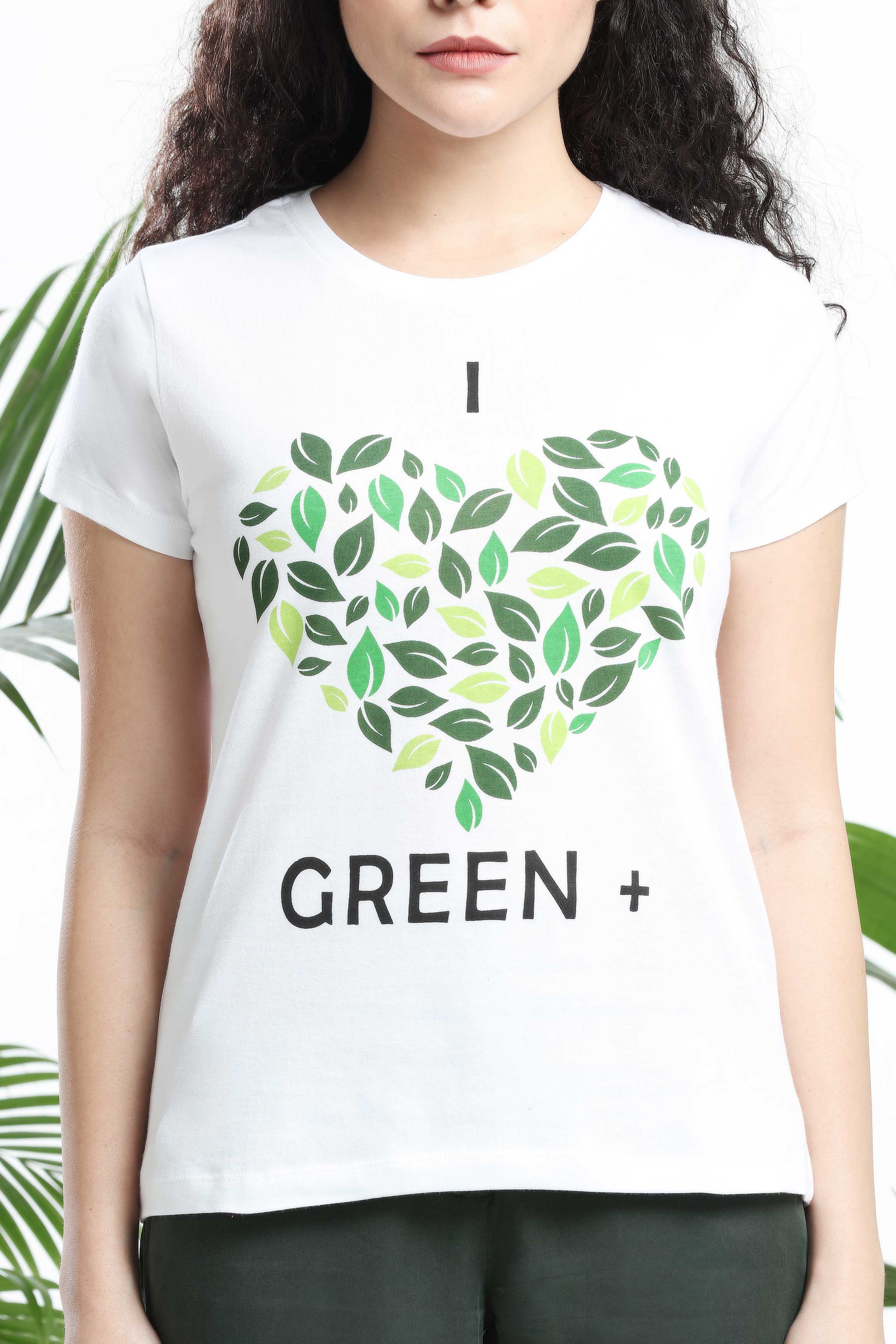 I Love Green Womens Tshirt — image 3