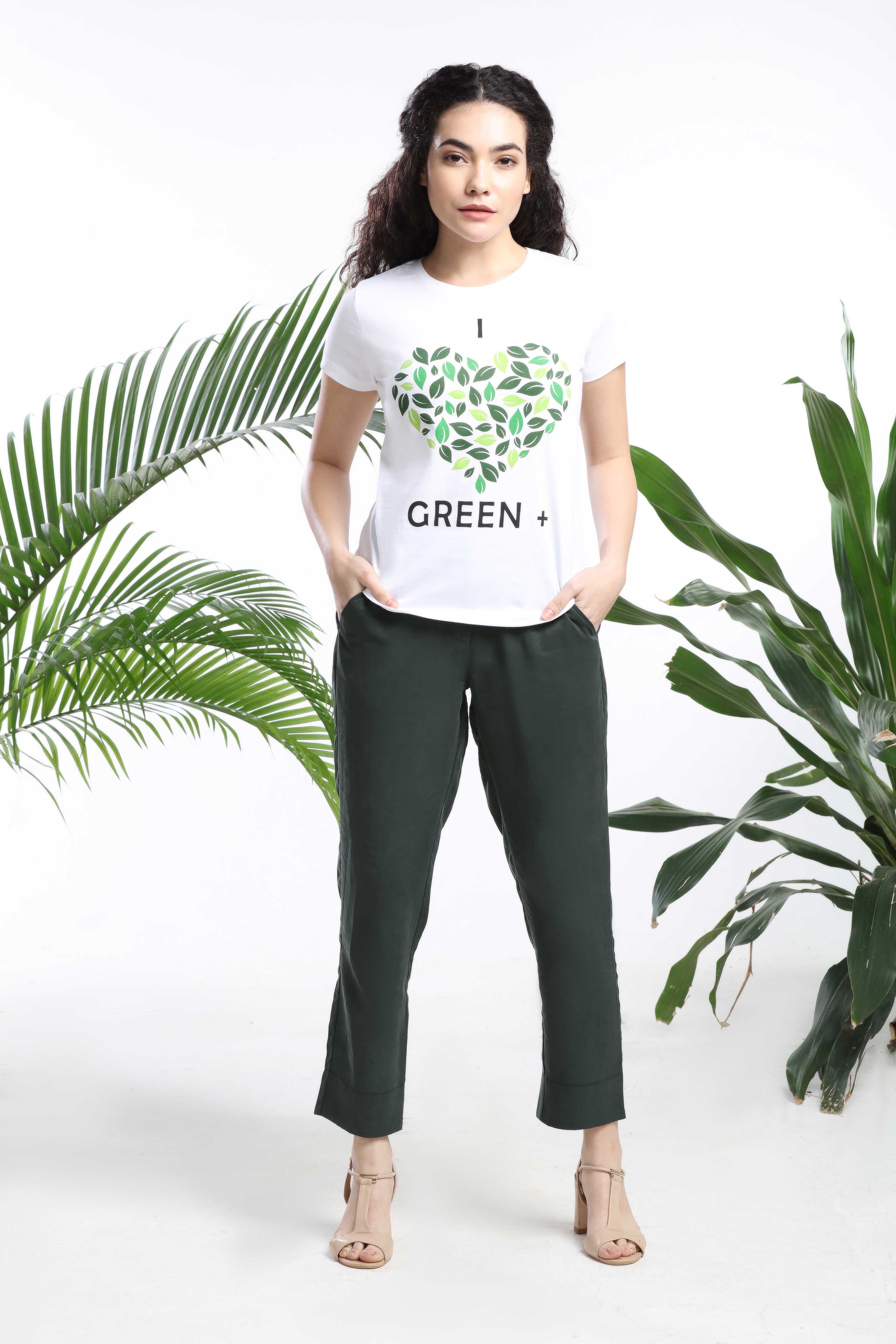 I Love Green Womens Tshirt — image 5