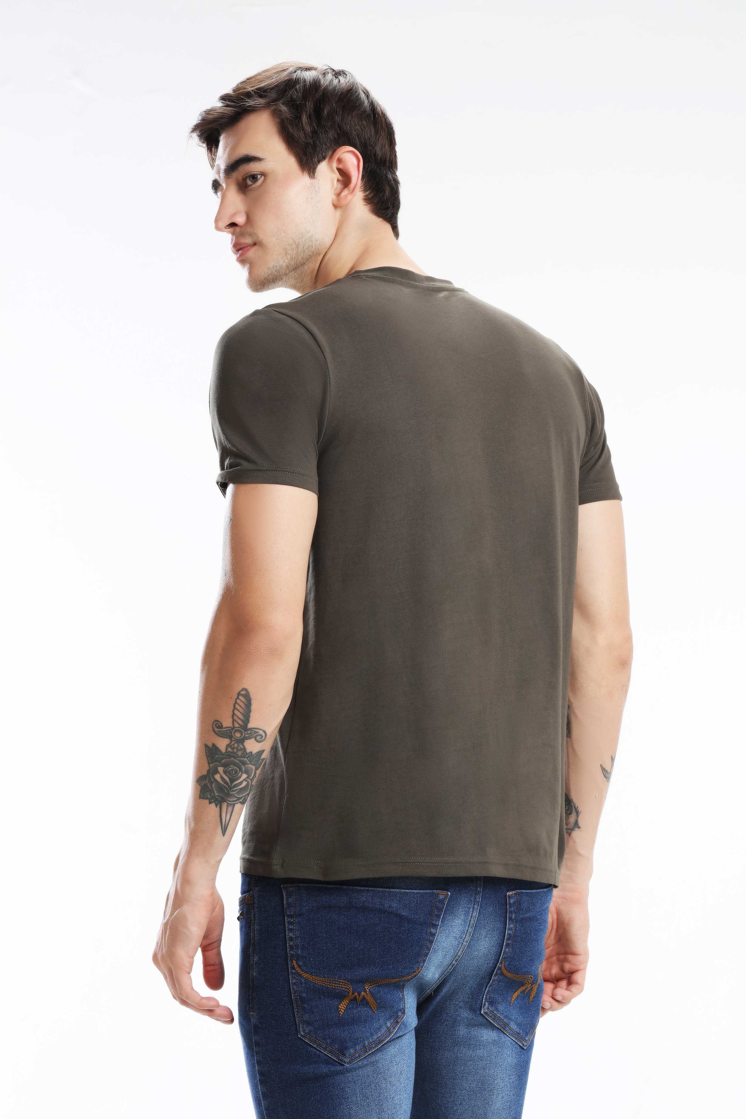 Pima Cotton Men T Shirt - Dark Grey — image 4