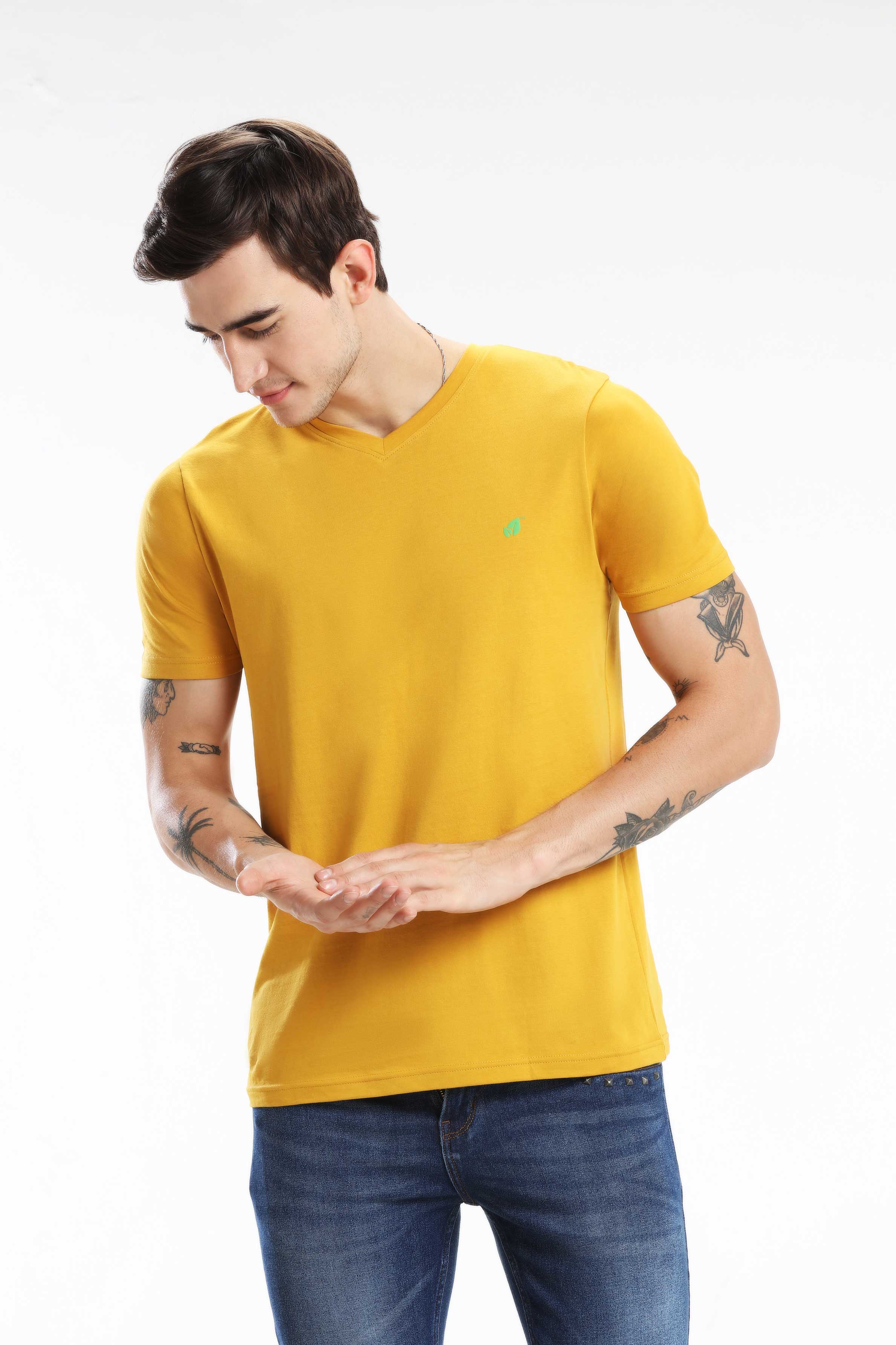 Pima Cotton Men T Shirt - Turmeric — image 1