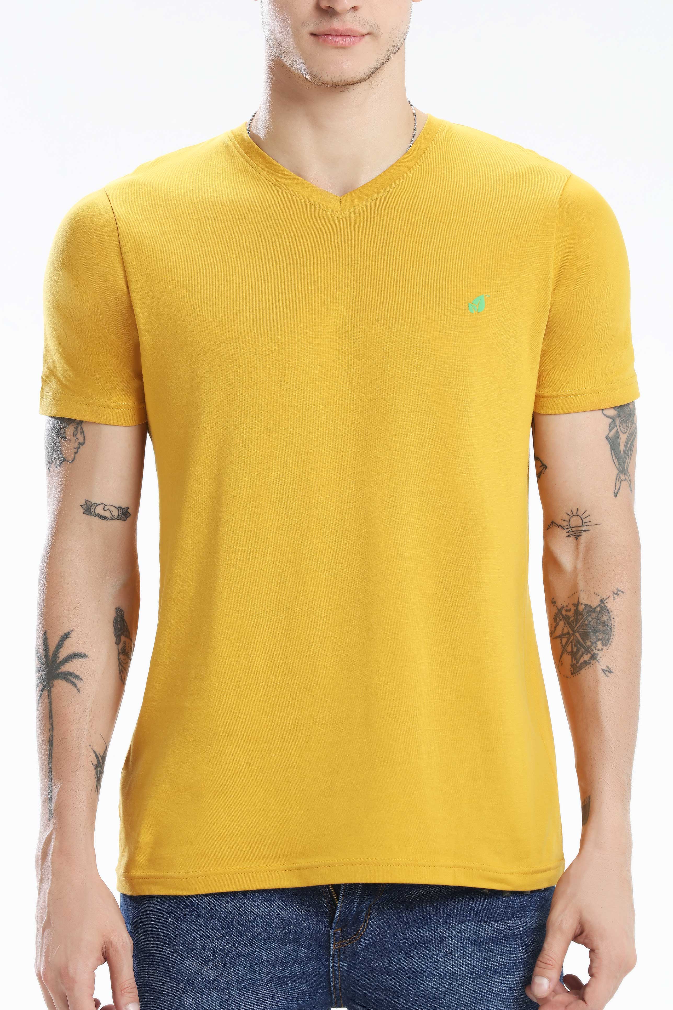 Pima Cotton Men T Shirt - Turmeric — image 3