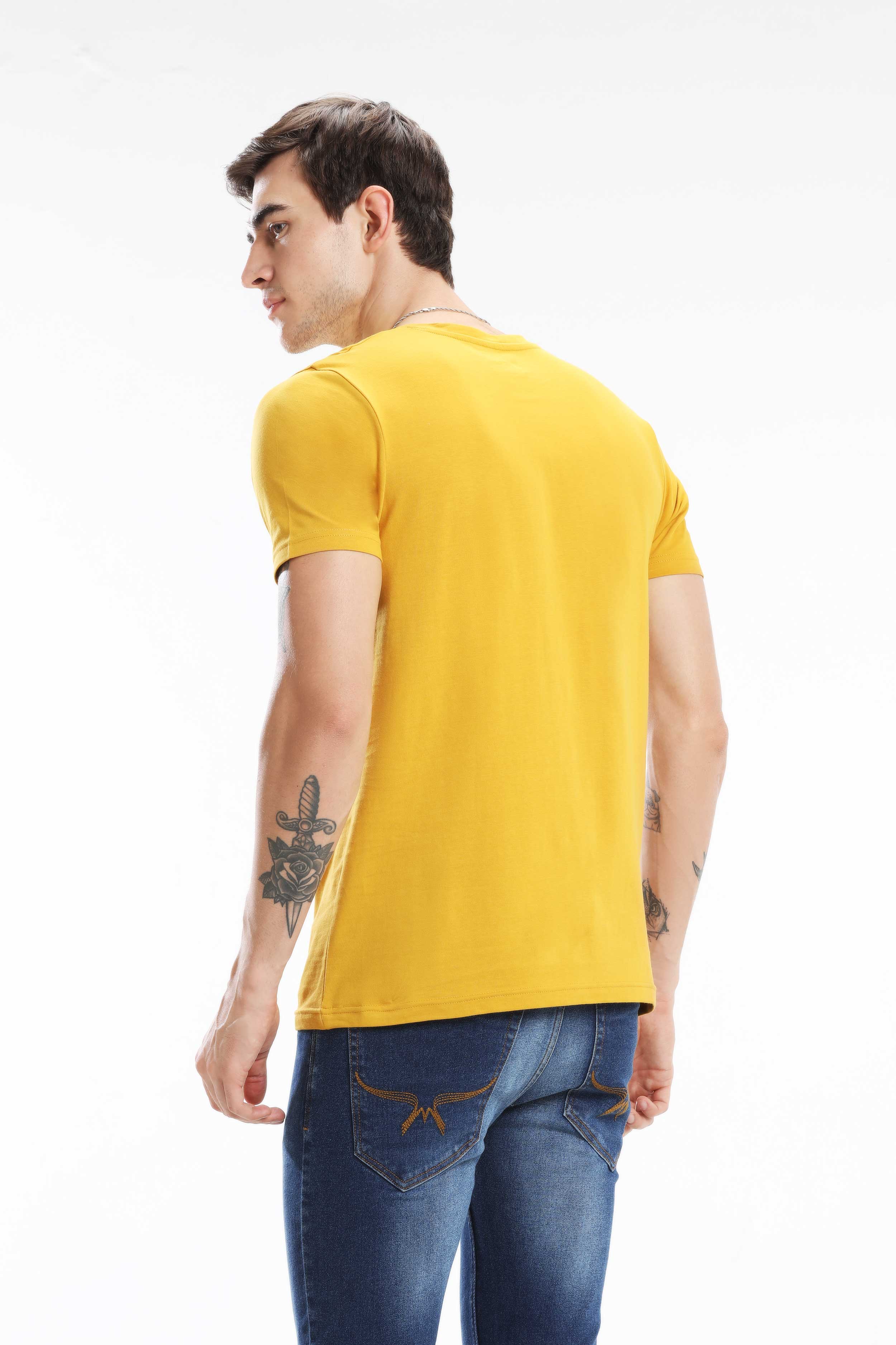 Pima Cotton Men T Shirt - Turmeric — image 4