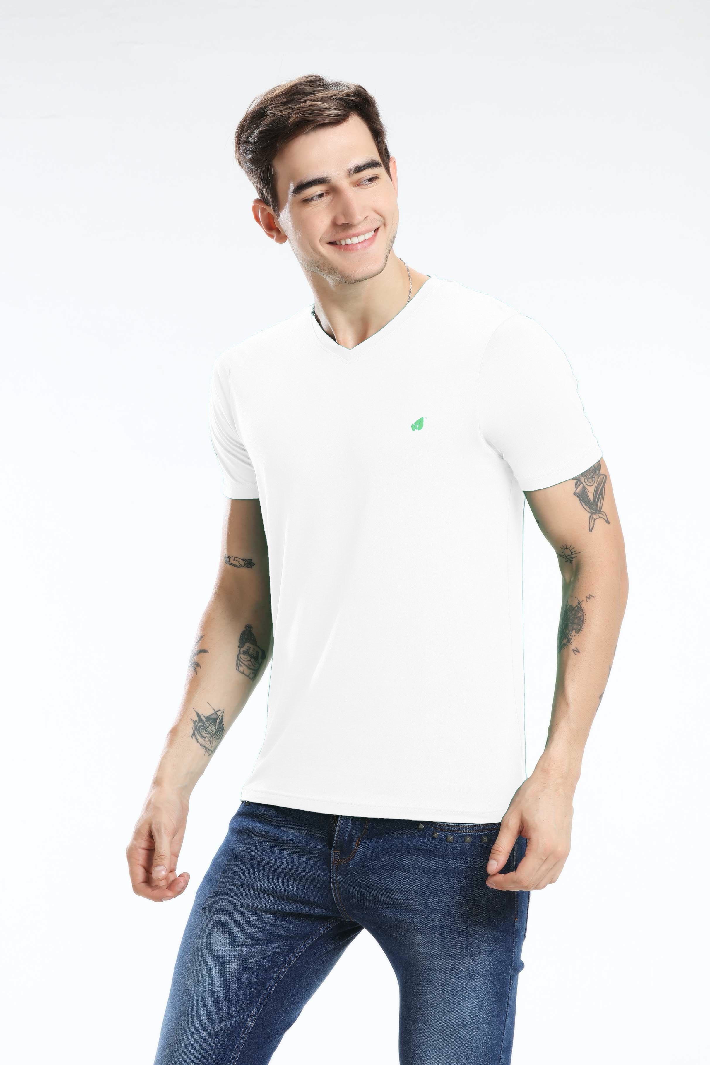 Pima Cotton Men T Shirt - White — image 2