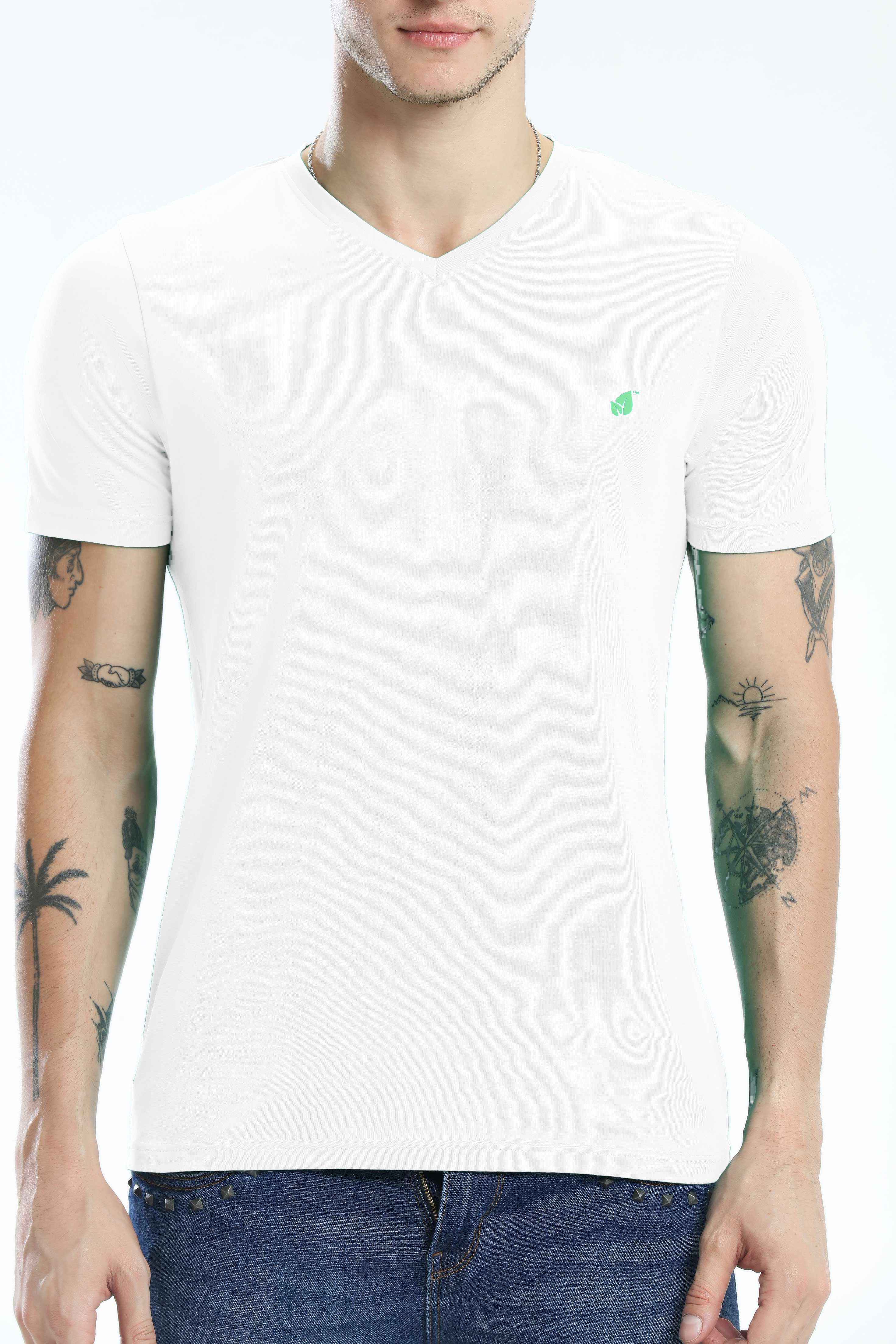 Pima Cotton Men T Shirt - White — image 3