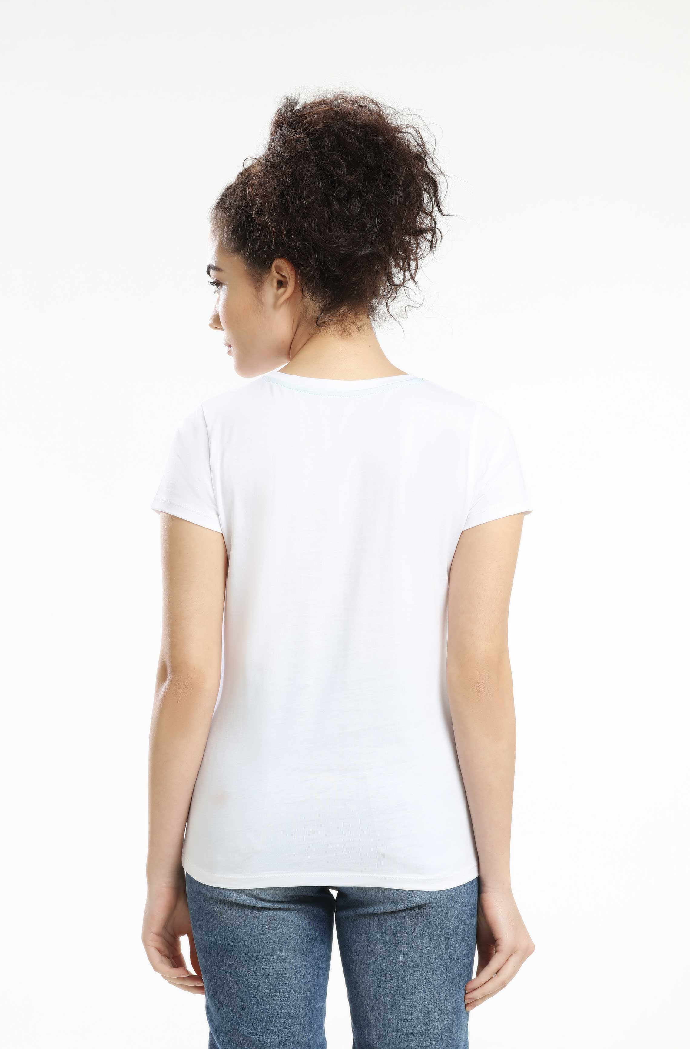 Pima Cotton Women T Shirt - White — image 2