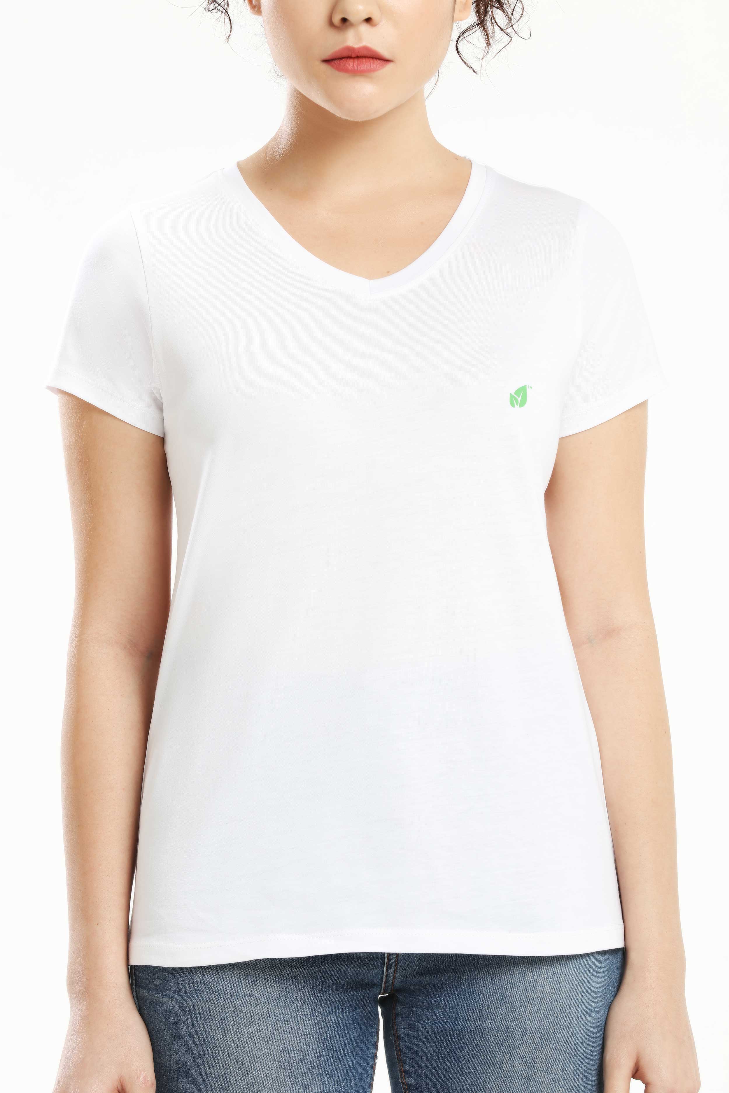Pima Cotton Women T Shirt - White — image 4