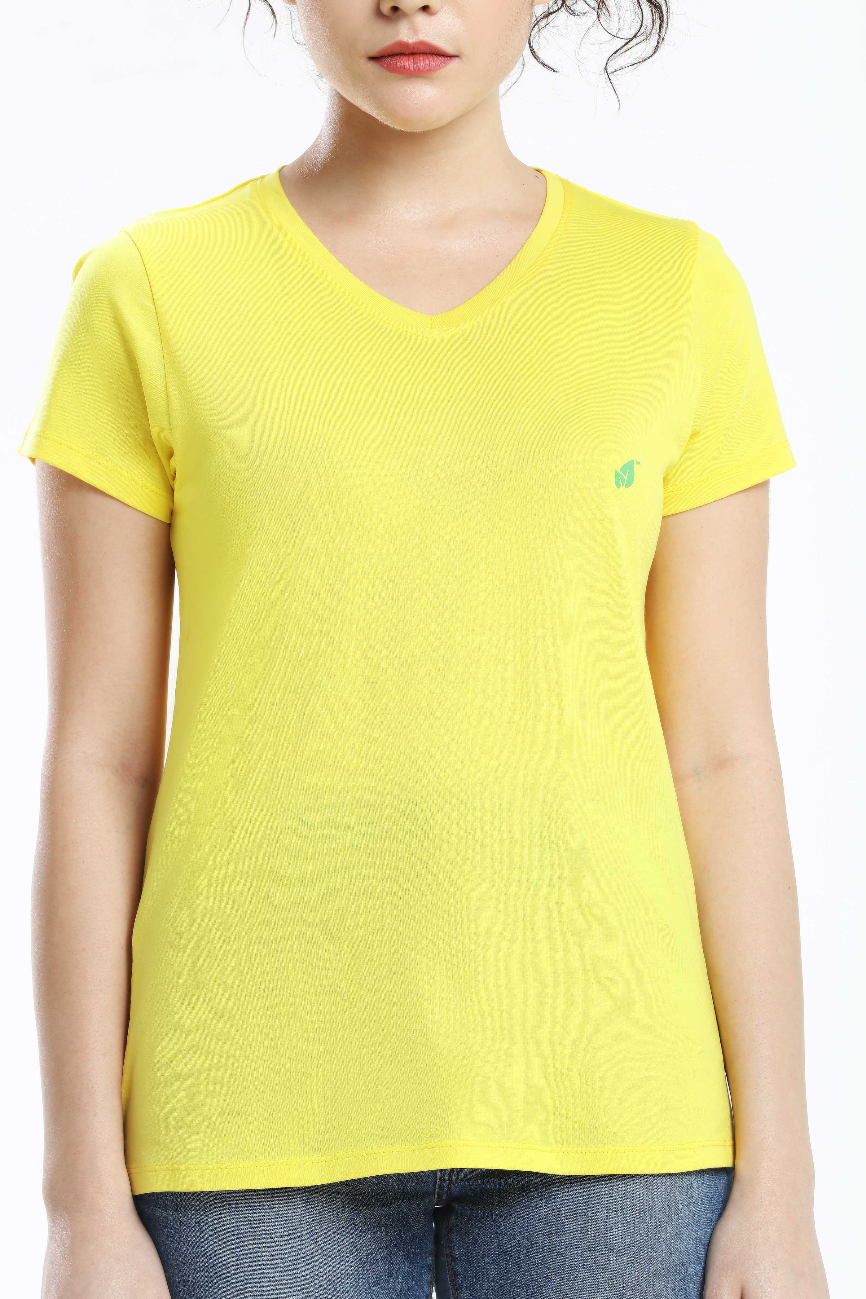 Pima Cotton Women T Shirt - Dark Yellow — image 4