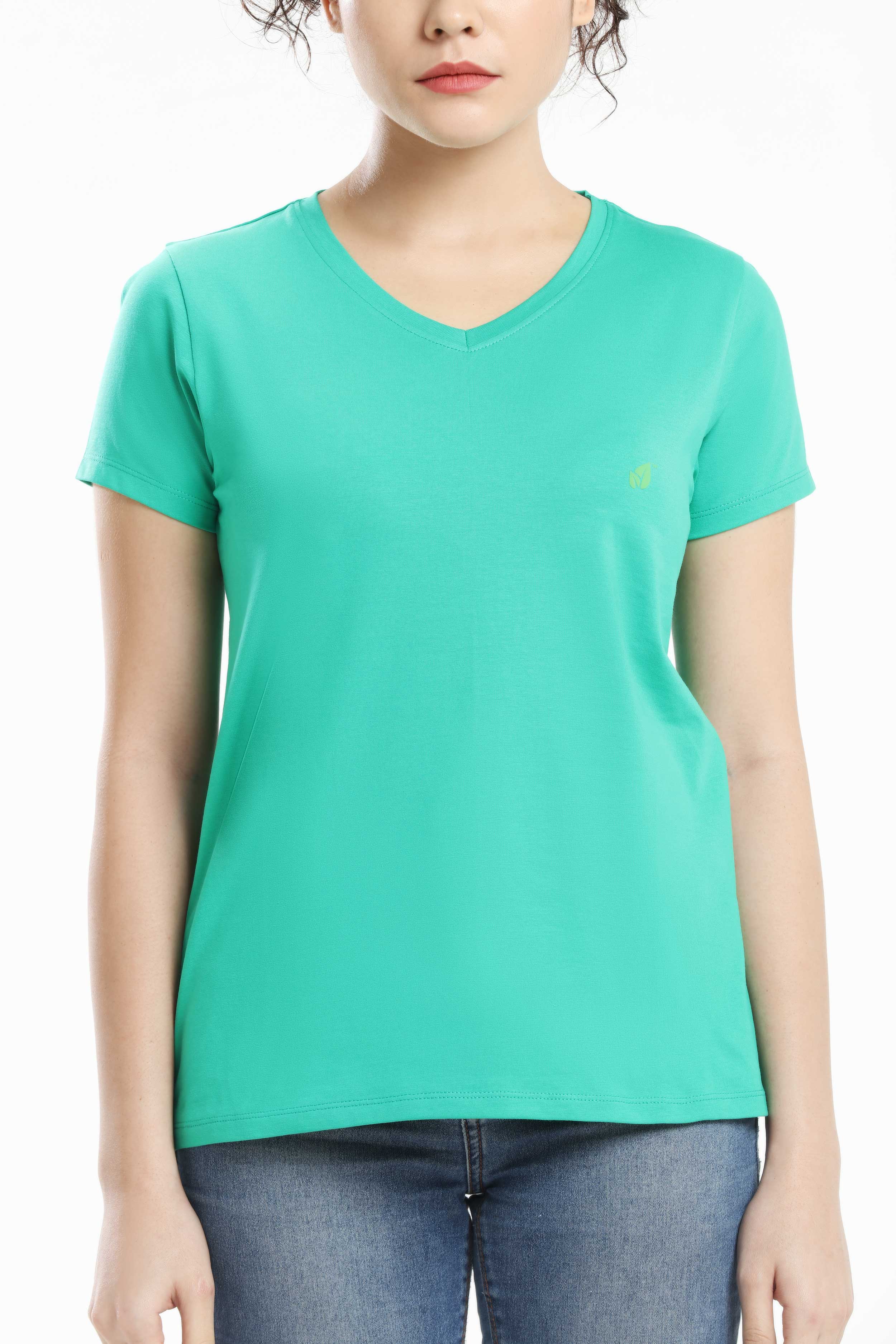 Pima Cotton Women T Shirt - Green — image 4