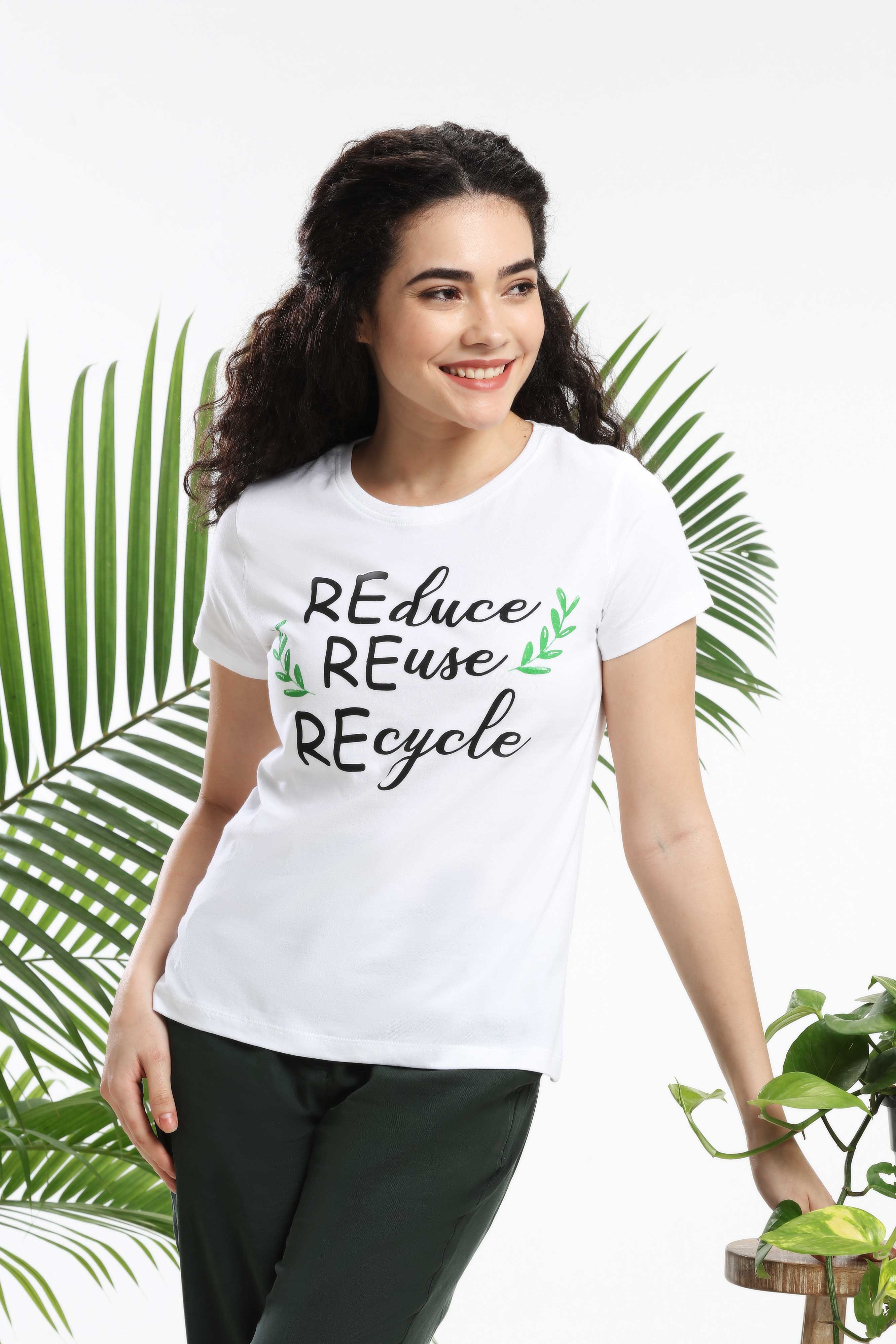 REduce REuse REcycle Womens T-shirt — image 1