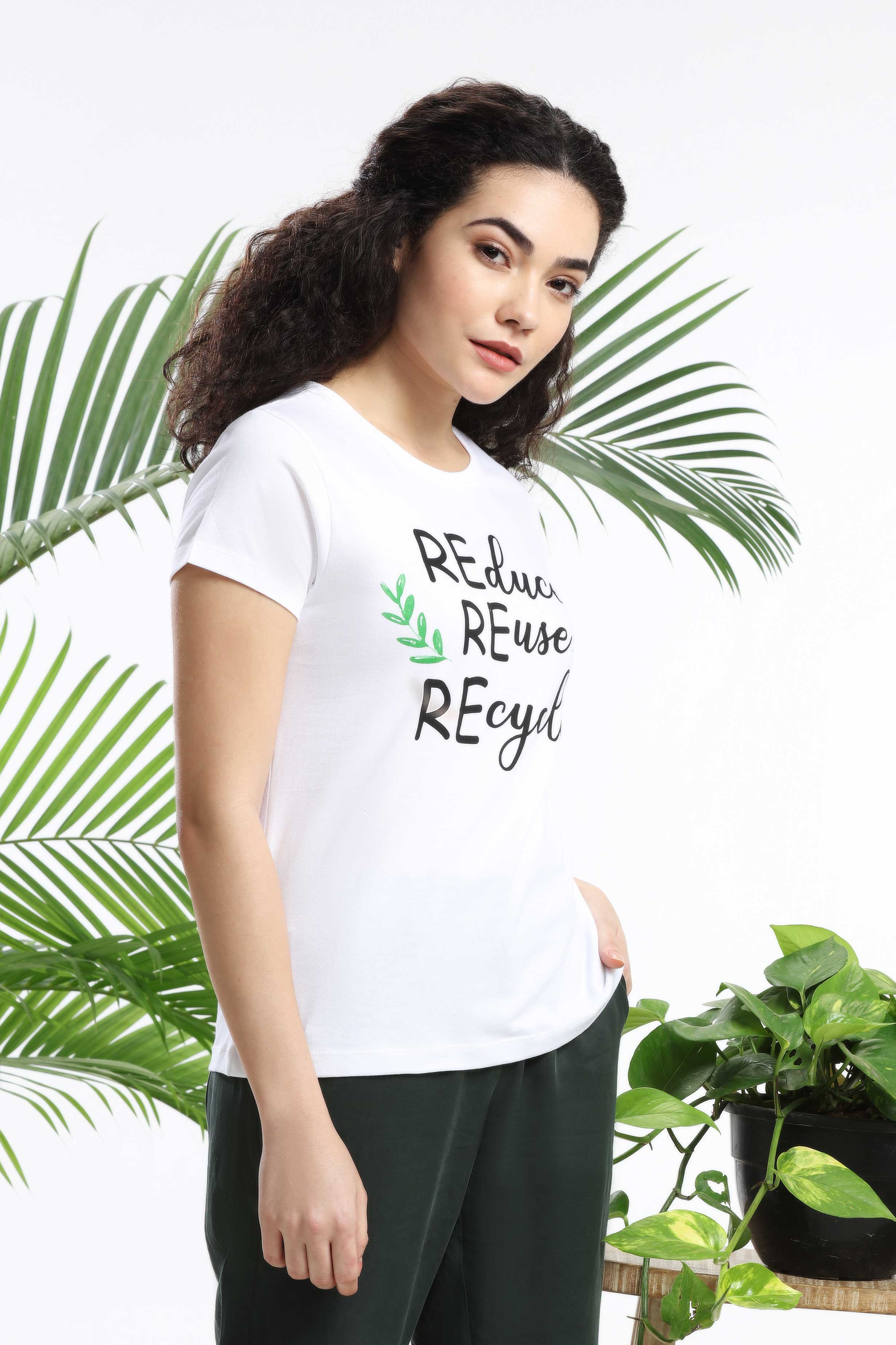 REduce REuse REcycle Womens T-shirt — image 2