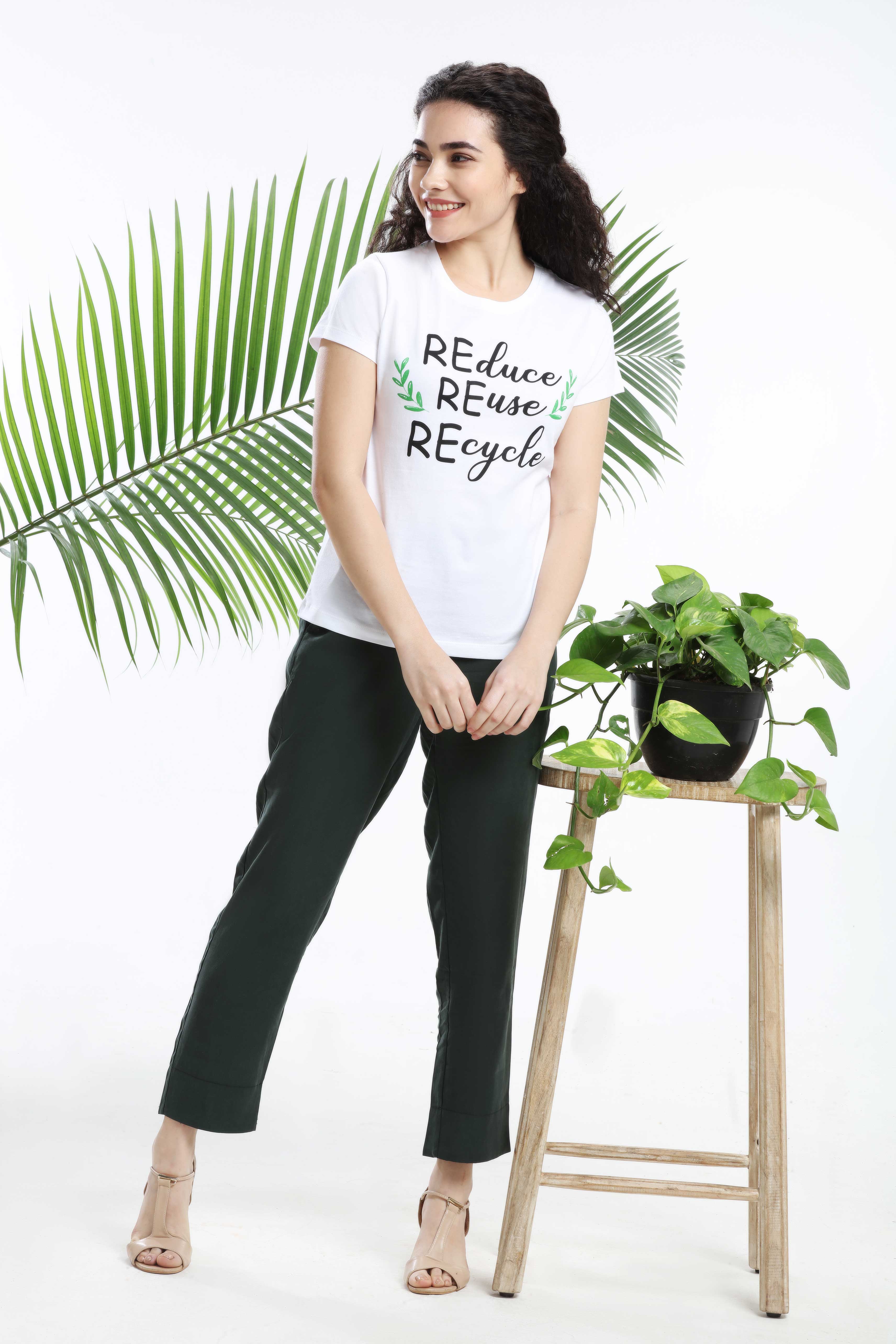 REduce REuse REcycle Womens T-shirt — image 5