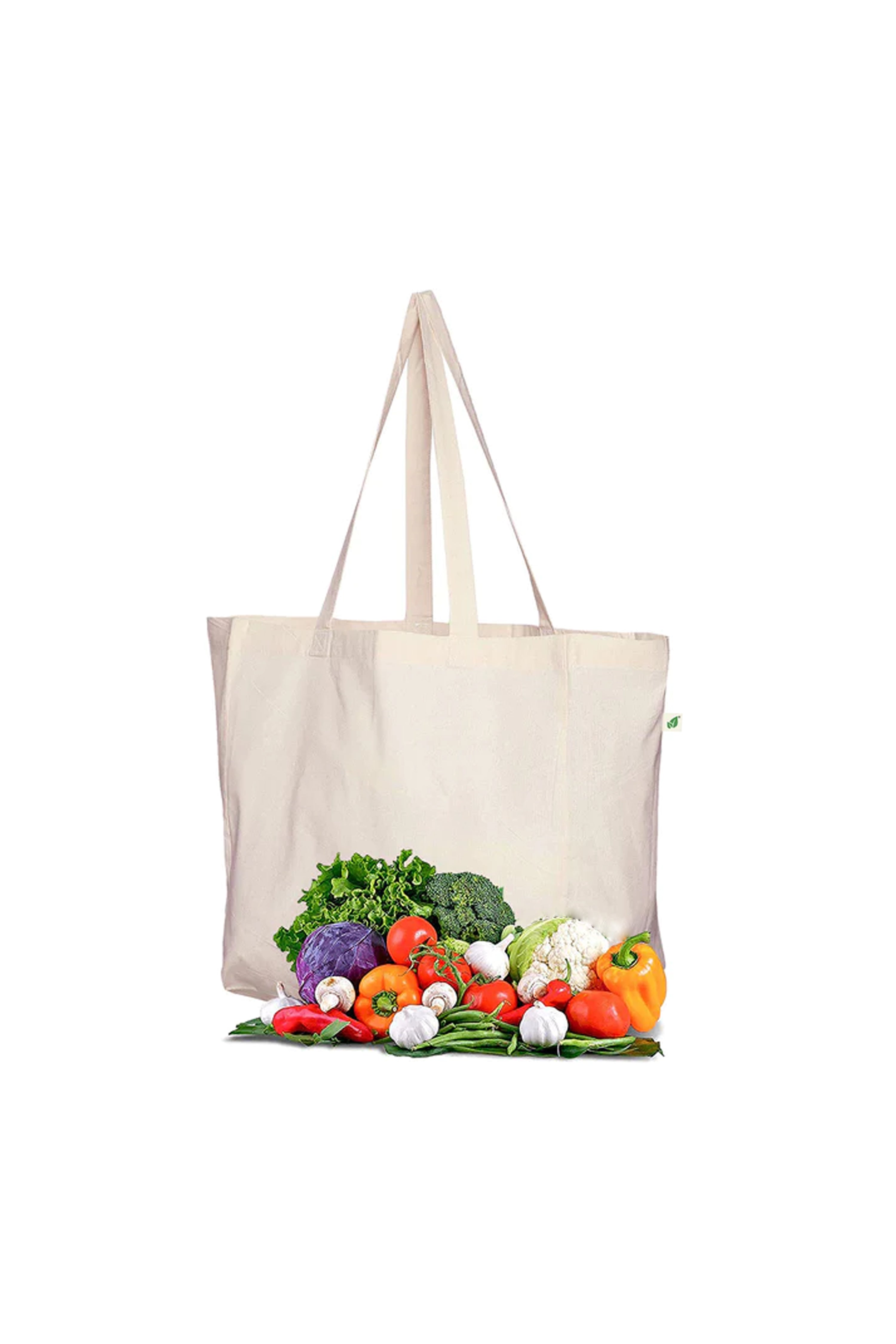 Organic Cotton Vegetable Bag with 6 Pockets — image 2