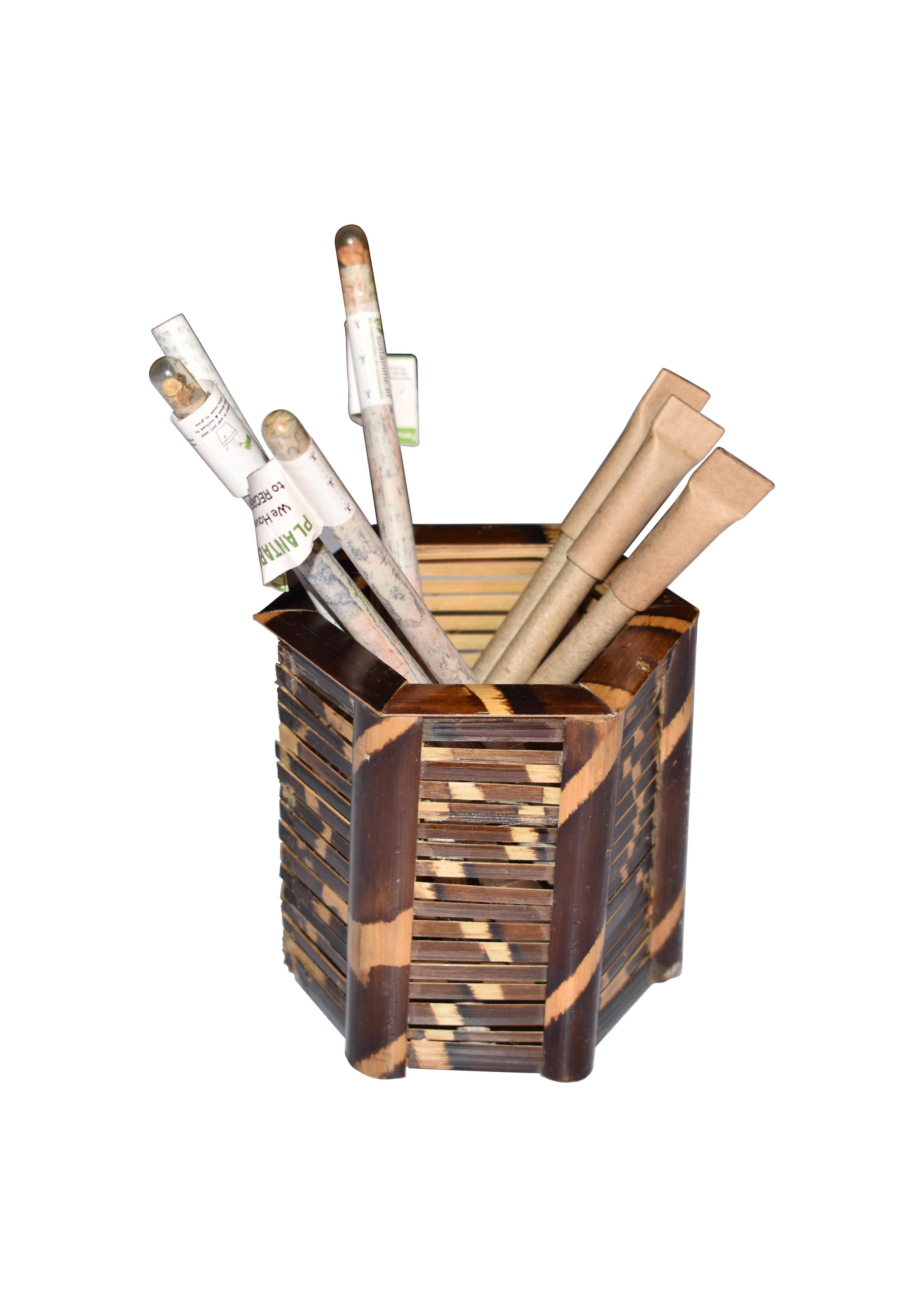 Handmade Bamboo Pen Holder - ( Set of 2 ) — image 2