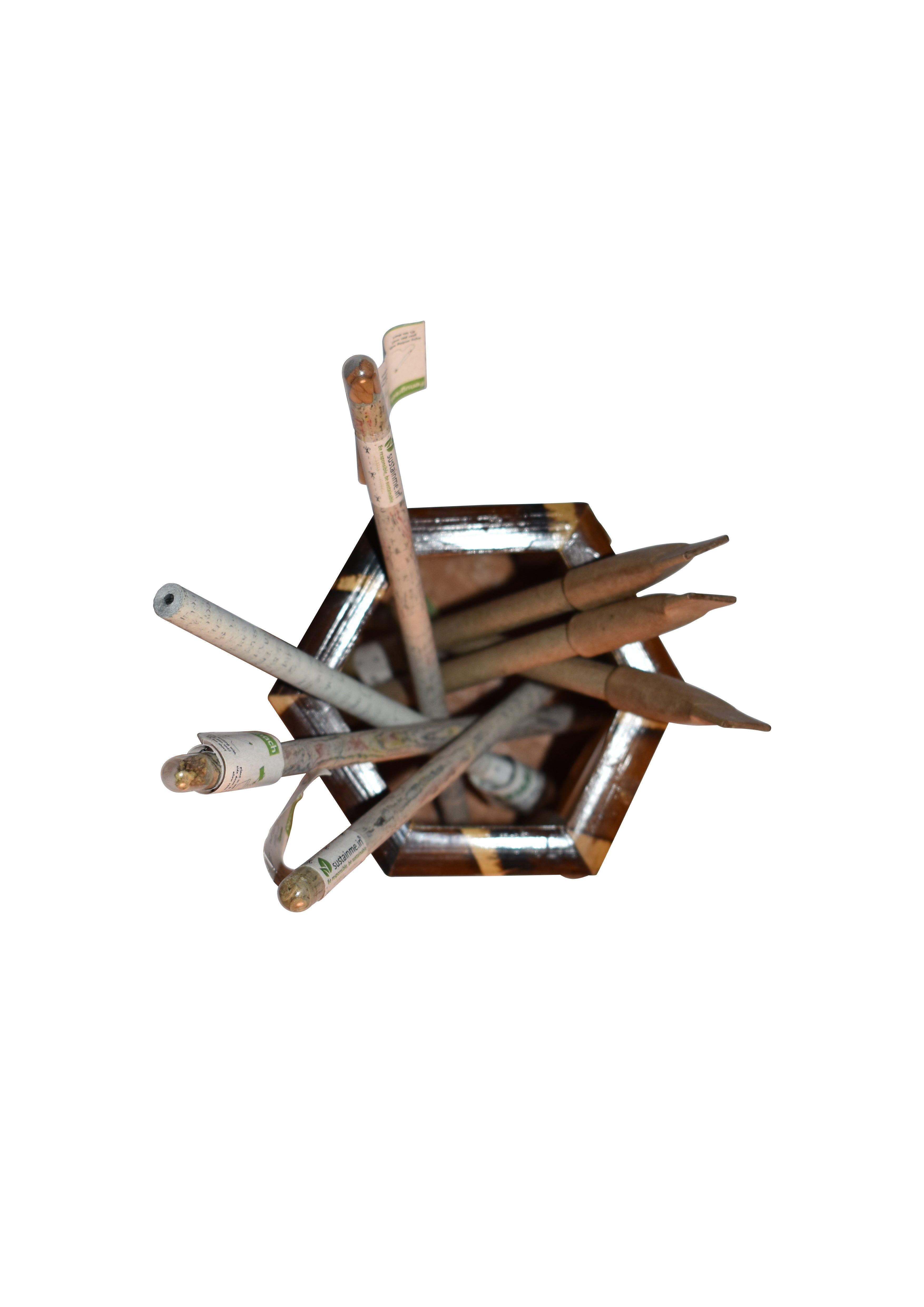 Handmade Bamboo Pen Holder - ( Set of 2 ) — image 4