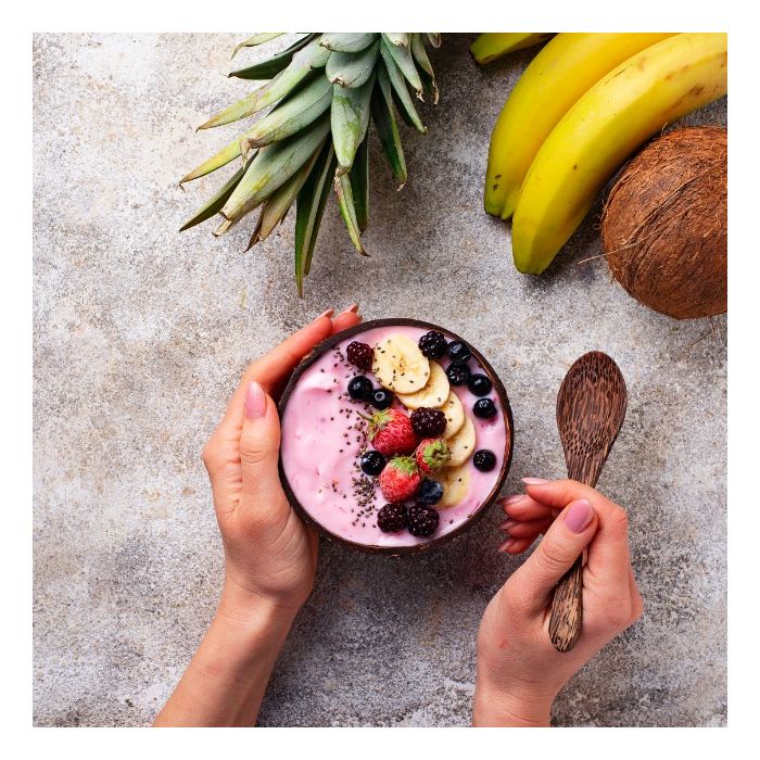 Jumbo Coconut Food Bowl with Cutlery Set Combo — image 4