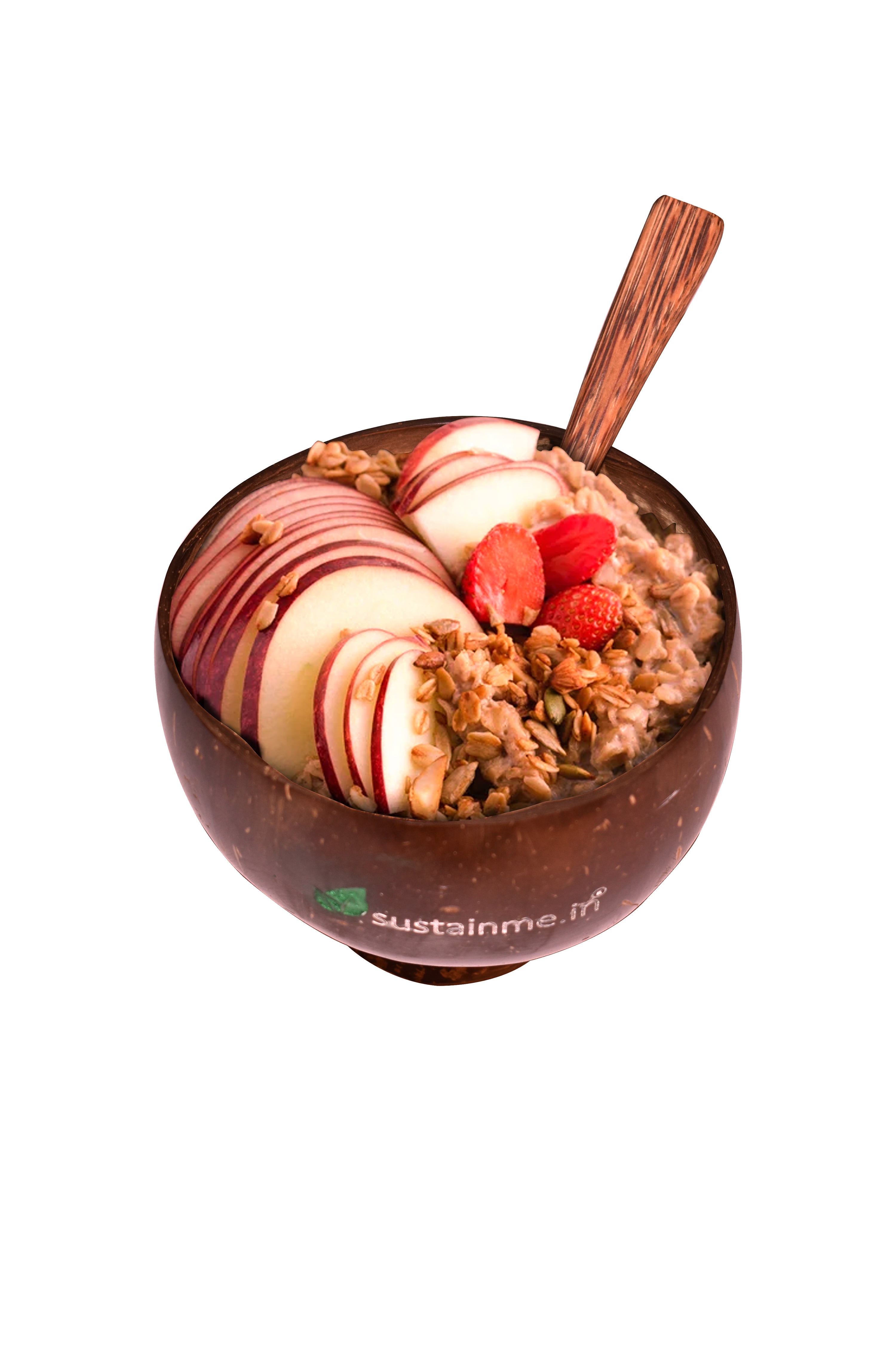 Jumbo Coconut Food Stand Bowl with Spoon — image 1