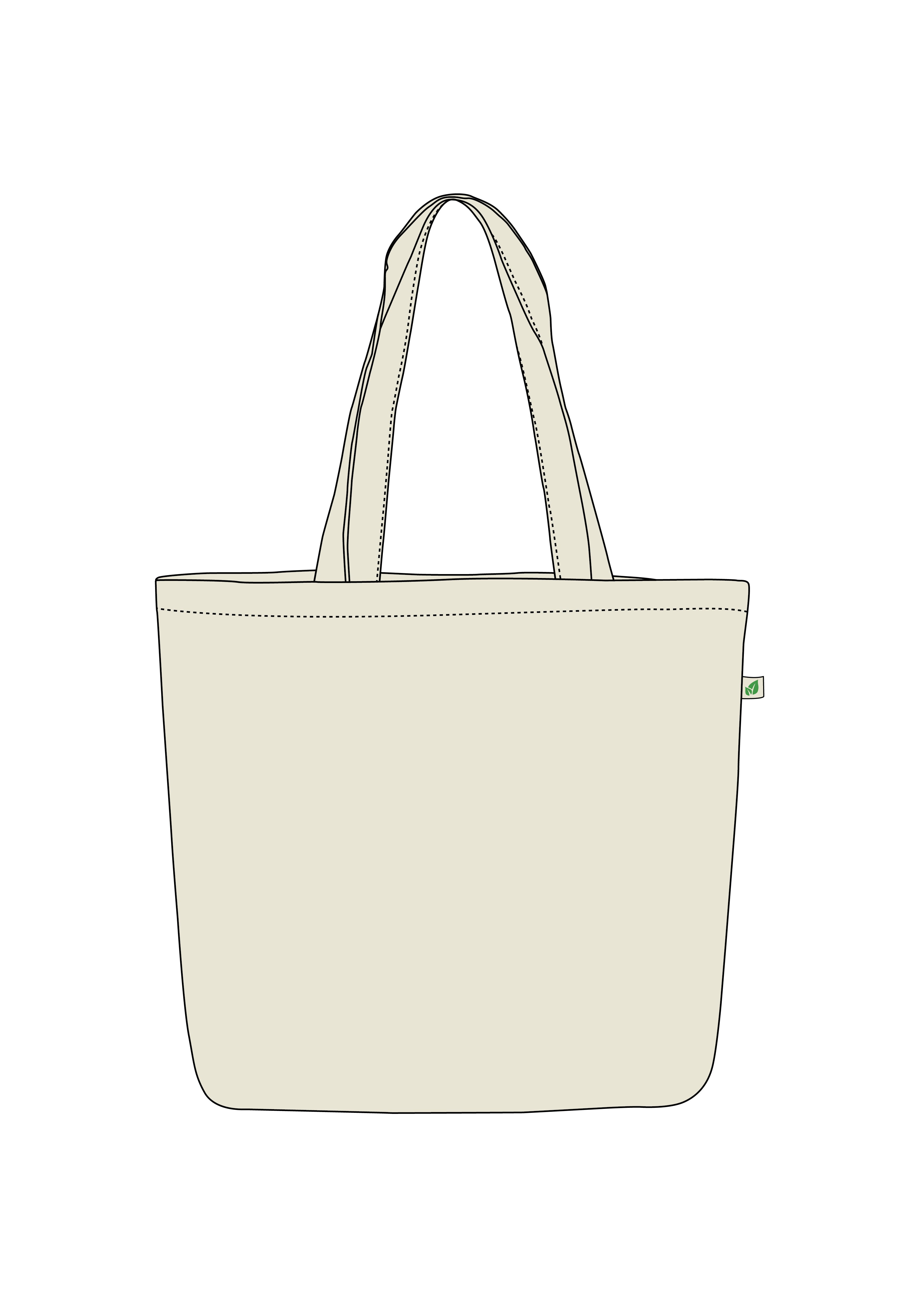 LARGE ZIPPER TOTE BAG BEIGE - SAVE OUR OCEANS — image 4