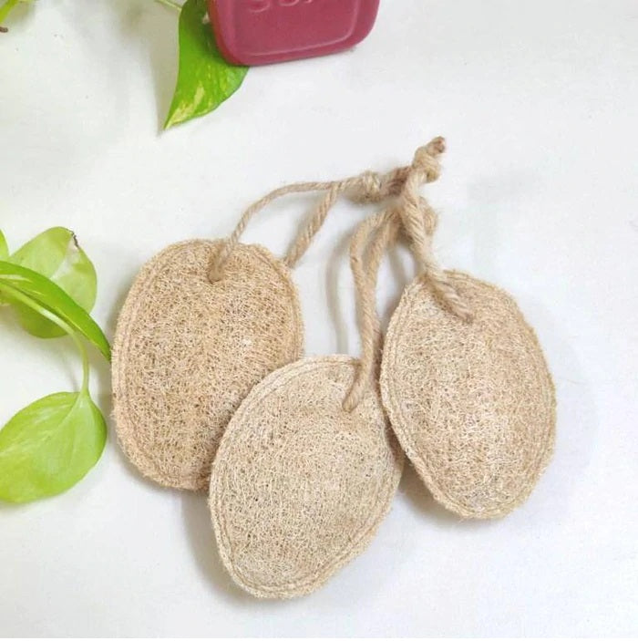 Natural Plant based loofah-Set of 3 Bathing sponge or scrub — image 2