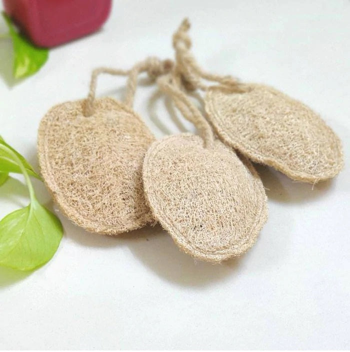 Natural Plant based loofah-Set of 3 Bathing sponge or scrub — image 4