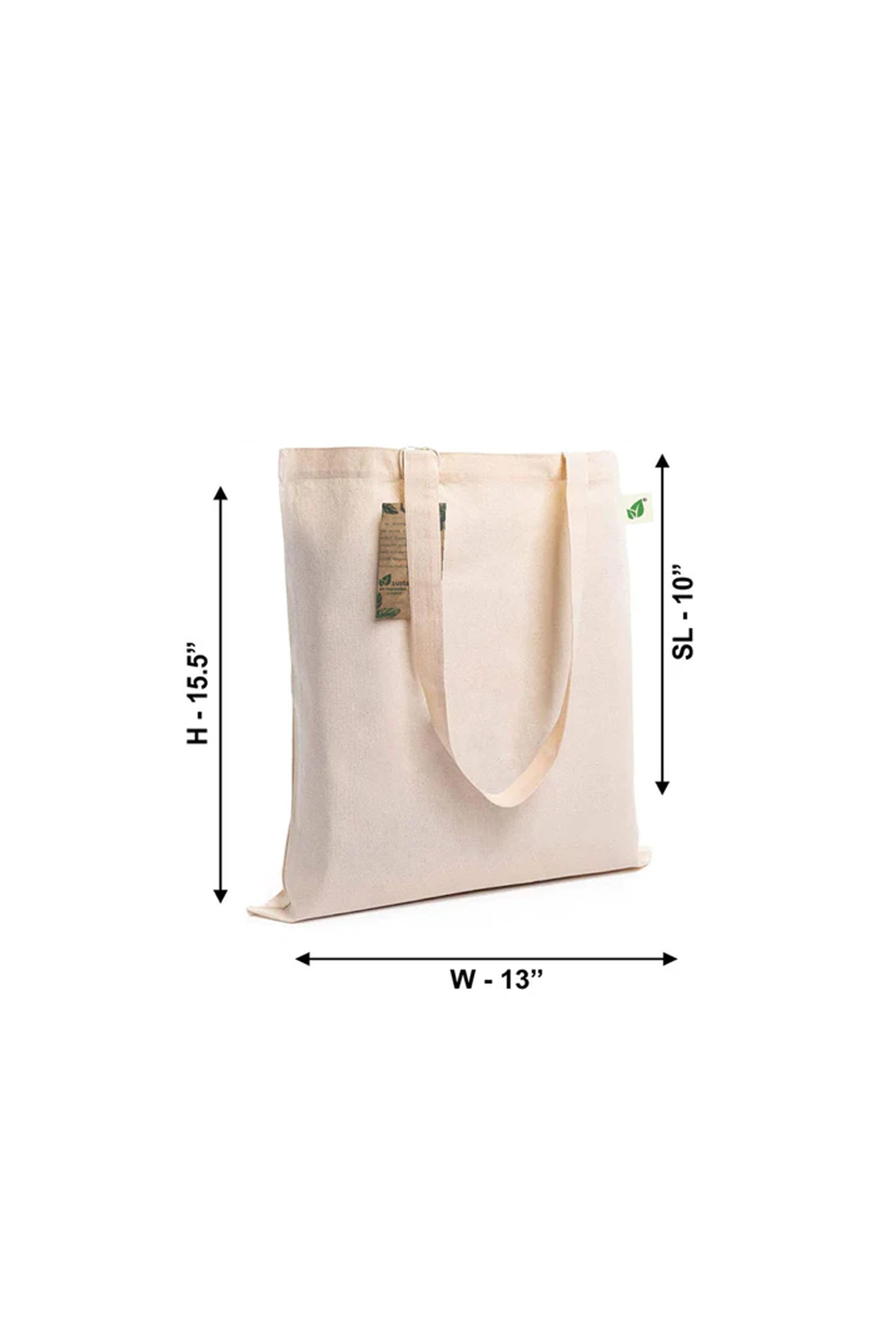 Organic Cotton Tote Bags With Zipper and Inner Pocket - 2 Pack — image 3